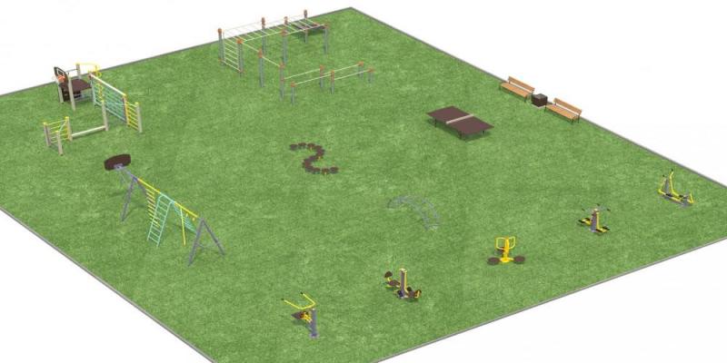 Дизайн проект спортплощадки разновозрастной  в Калининграде