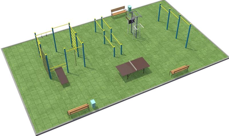 Проект спортплощадки 170 метров в Калининграде в Калининграде