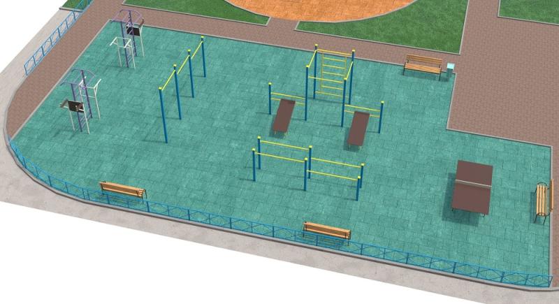 Проект спортивной площадки с столом теннисным в Калининграде