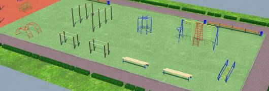 Проект детско-спортивной площадки для школы - детсада в Калининграде