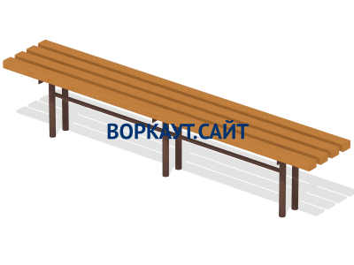 Двухметровая лавочка без спинки 2 м МАФ 1602 в Калининграде