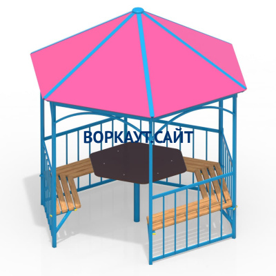 Беседка со столом и лавками МАФ 4121 в Калининграде