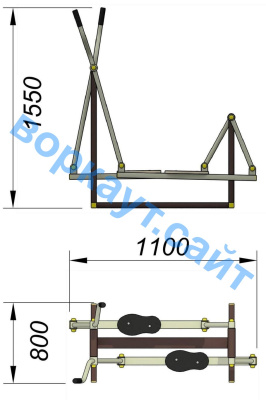 Уличный тренажер "Лыжник" УТ 008 в Калининграде