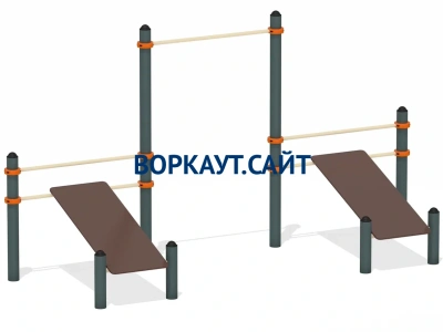 Воркаут с турником и двойной скамьей для пресса ВС-28 в Калининграде