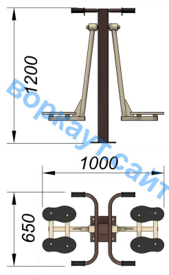 Уличный тренажер "Маятник" УТ 004 в Калининграде