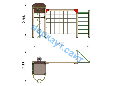 Детский спортивный комплекс Игровой ДСК 3111 в Калининграде Детский спортивный комплекс Игровой ДСК 3111 в Калининграде