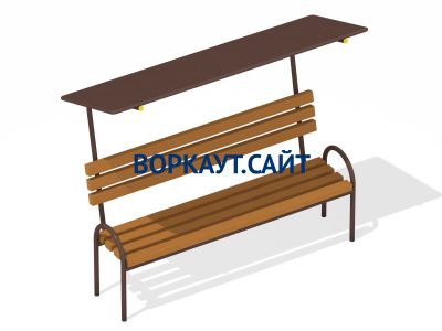 Лавочка под навесом МАФ 1607 в Калининграде