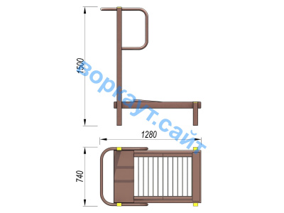 Уличный тренажер Беговая дорожка УТ 009 в Калининграде