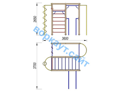 Детский спортивный комплекс Гимнастический ДСК 3107 в Калининграде