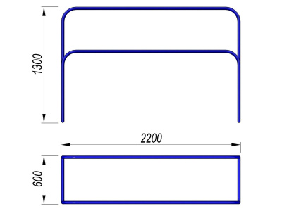 Брусья разновысокие МАФ 3531 в Калининграде