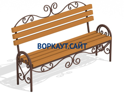 Лавочка кованная МАФ 1606 в Калининграде
