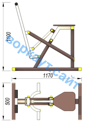 Уличный тренажер "Наездник " УТ 006 в Калининграде