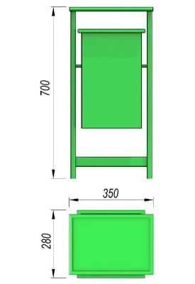 Урна с крышкой МАФ 1631 в Калининграде