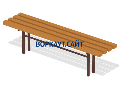 Лавочка без спинки МАФ 1601 в Калининграде