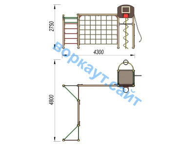 Детский спортивный комплекс ДСК 3112 в Калининграде Детский спортивный комплекс ДСК 3112 в Калининграде