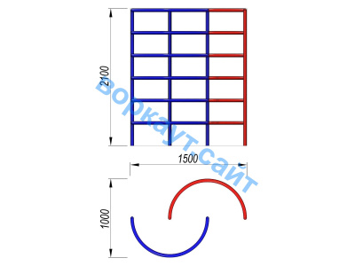 Шведская стенка полукруглая ДСК 3503 в Калининграде